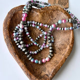2 Layered Navajo Style Pearl Bead Necklace