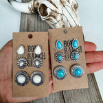 3 Pair Western Earring Set