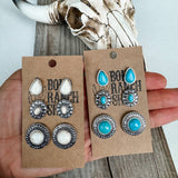 3 Pair Western Earring Set