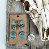 3 Pair Western Earring Set