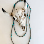 60″ Navajo Style Pearl and Bead Necklace