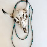 60″ Navajo Style Pearl and Bead Necklace