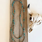 60″ Navajo Style Pearl and Bead Necklace