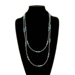 60″ Navajo Style Pearl and Bead Necklace