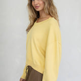 Chloe Cozy V-Neck Sweater in Pink