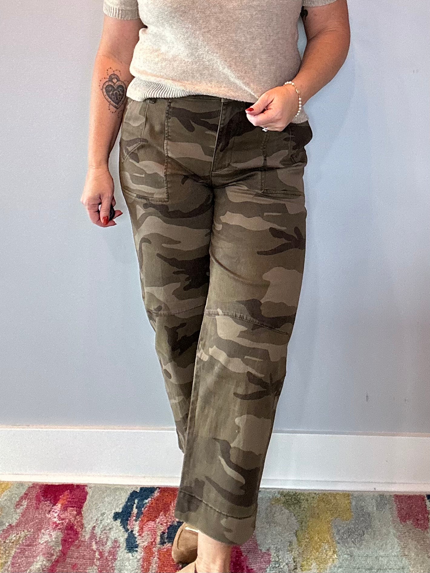Ashton Wide Leg Barrel in Camo