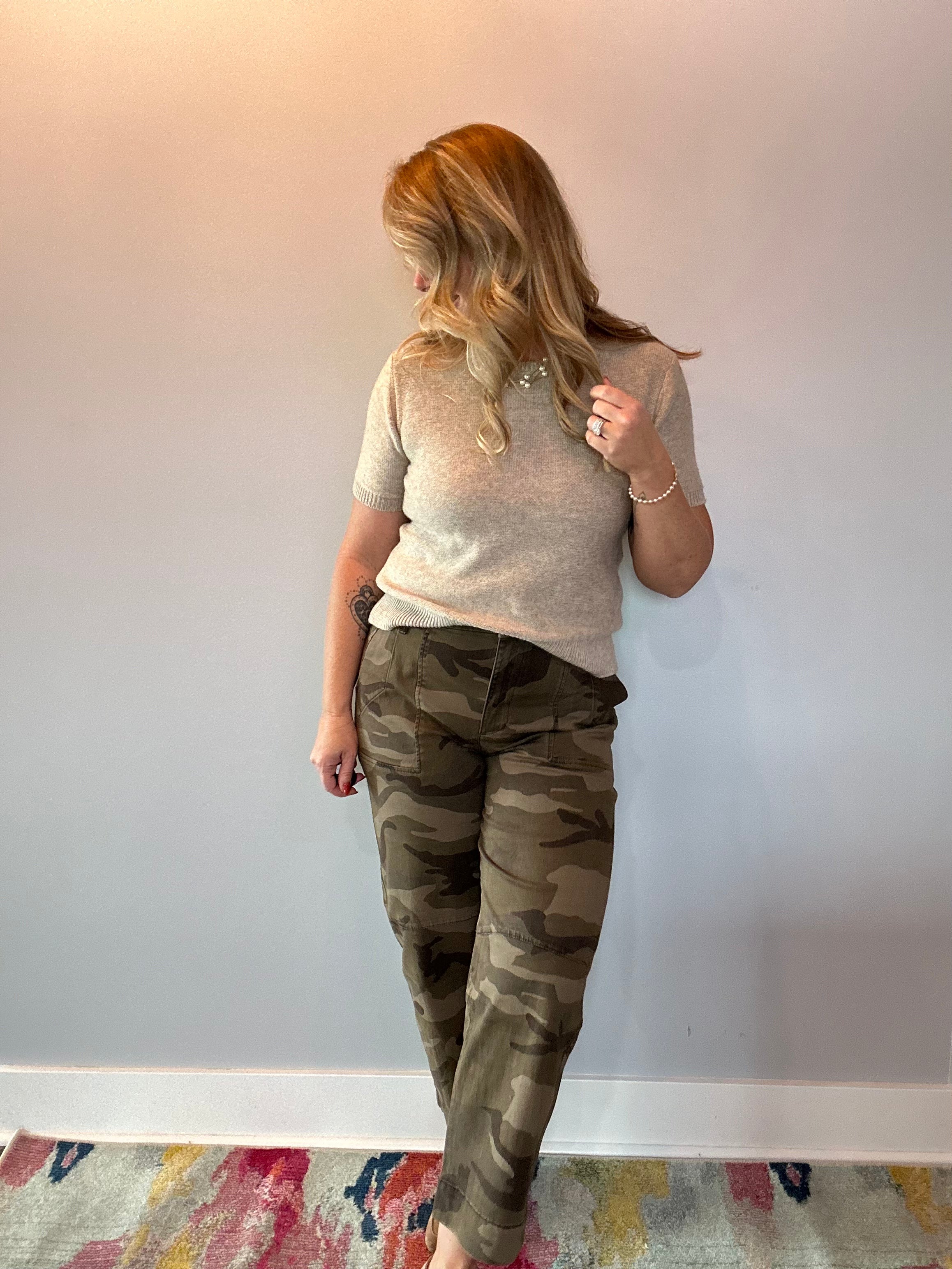 Ashton Wide Leg Barrel in Camo