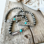 Aztec Boho Western Concho Stretch Bracelet