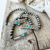 Aztec Boho Western Concho Stretch Bracelet