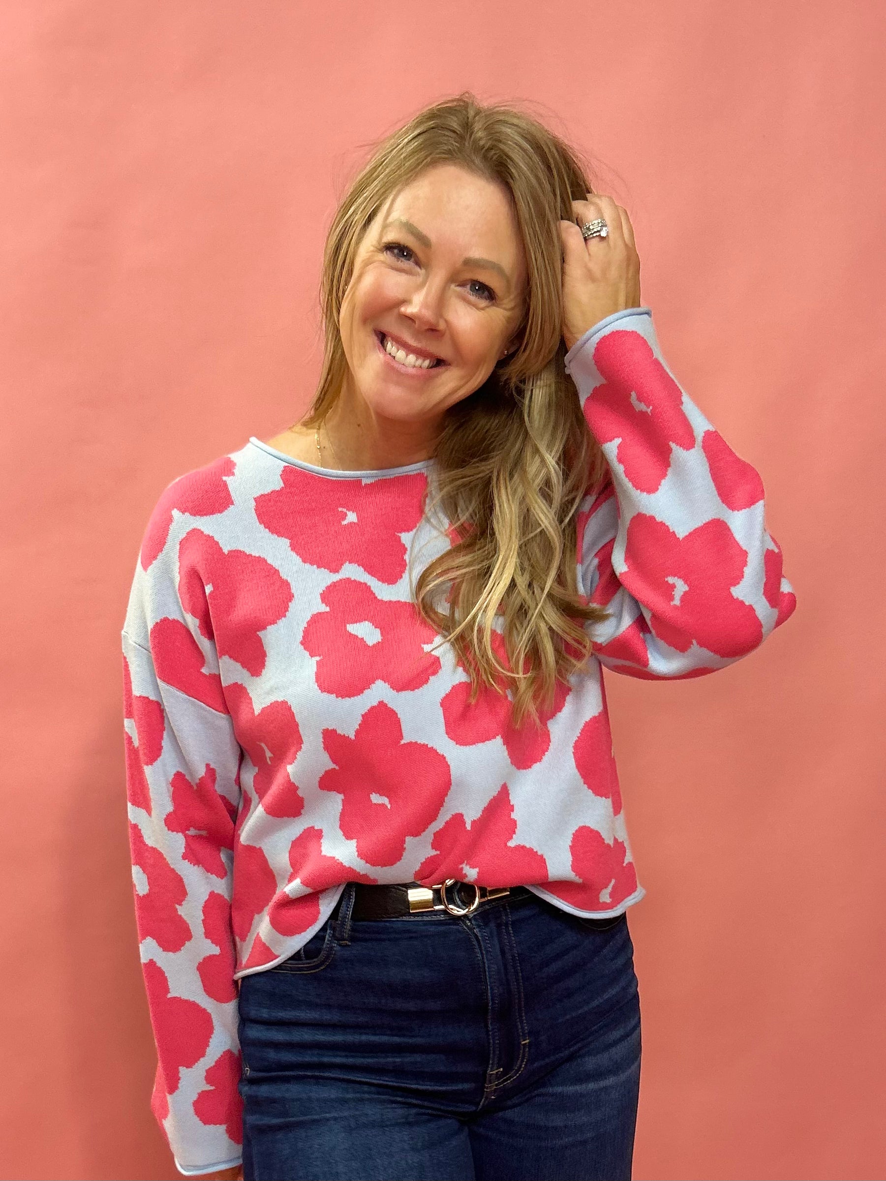 Been There Knit Floral Sweater