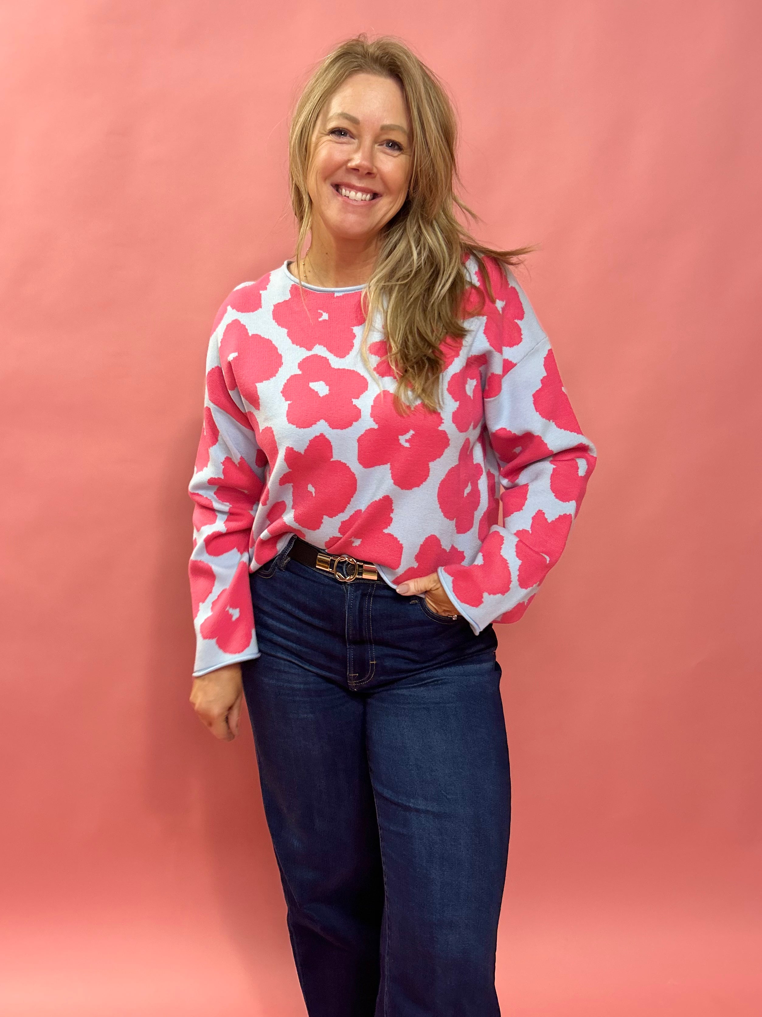 Been There Knit Floral Sweater