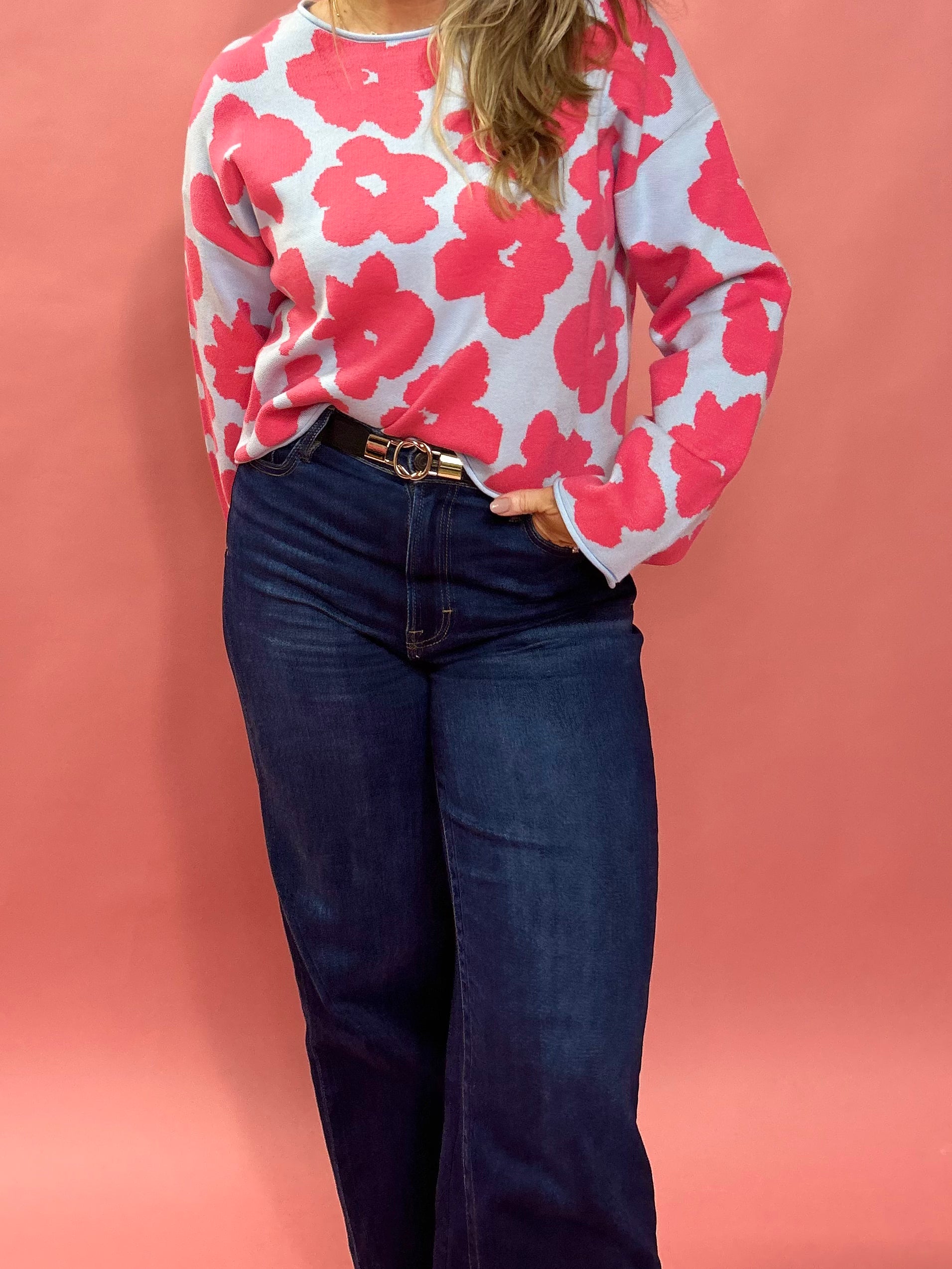 Been There Knit Floral Sweater