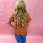 Breezy Days Cotton Gauze Top in Rust