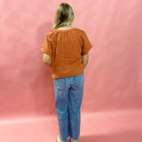 Breezy Days Cotton Gauze Top in Rust