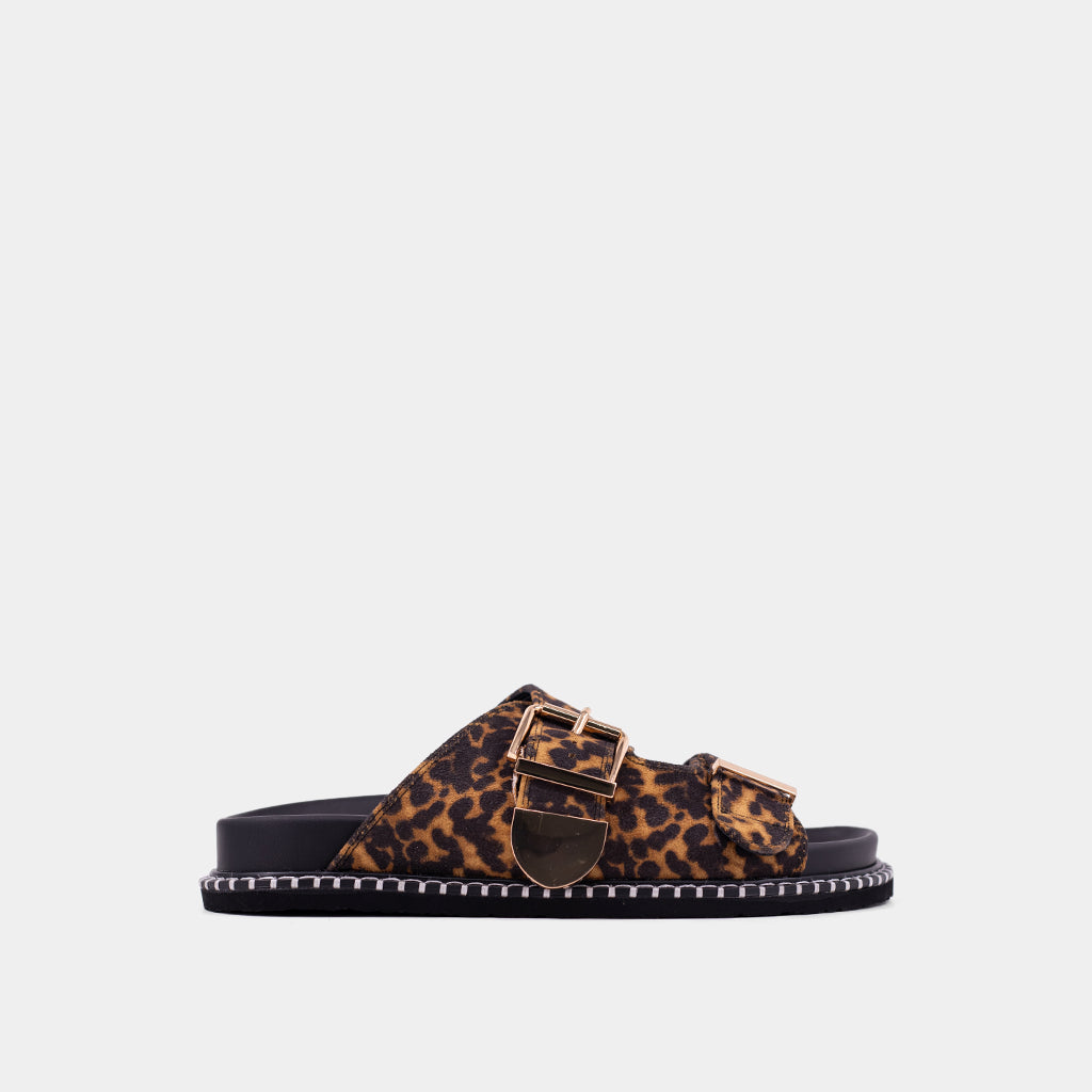 Charolette Slide in Leopard Print