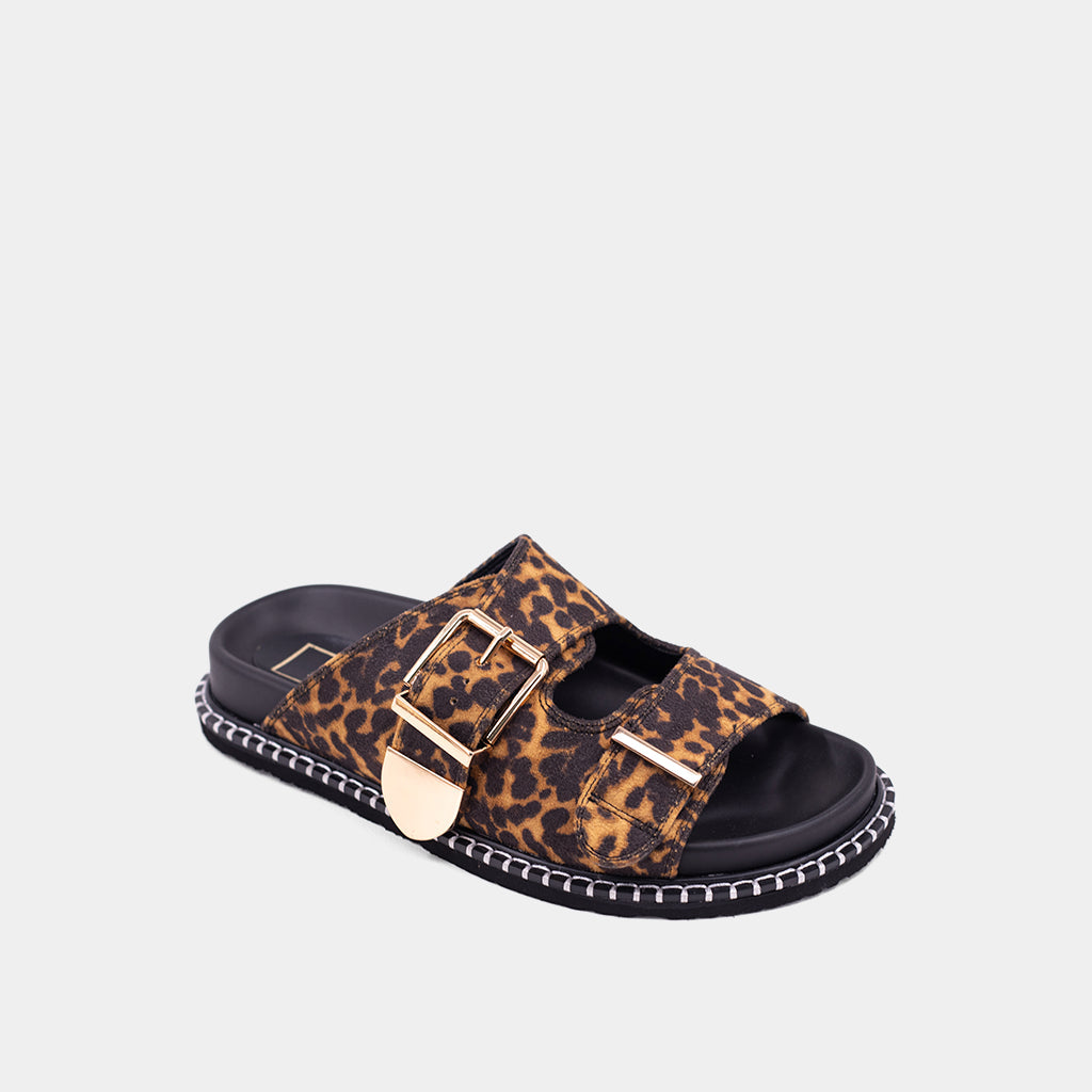 Charolette Slide in Leopard Print