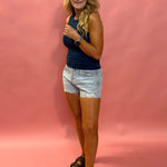 Classic Hi-Rise Denim Short in Faded Indingo