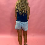 Classic Hi-Rise Denim Short in Faded Indingo