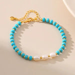 Coastal Glow Turquoise & Pearl Bracelet