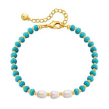 Coastal Glow Turquoise & Pearl Bracelet