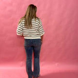 Easy Stripes V-Neck Knit Top