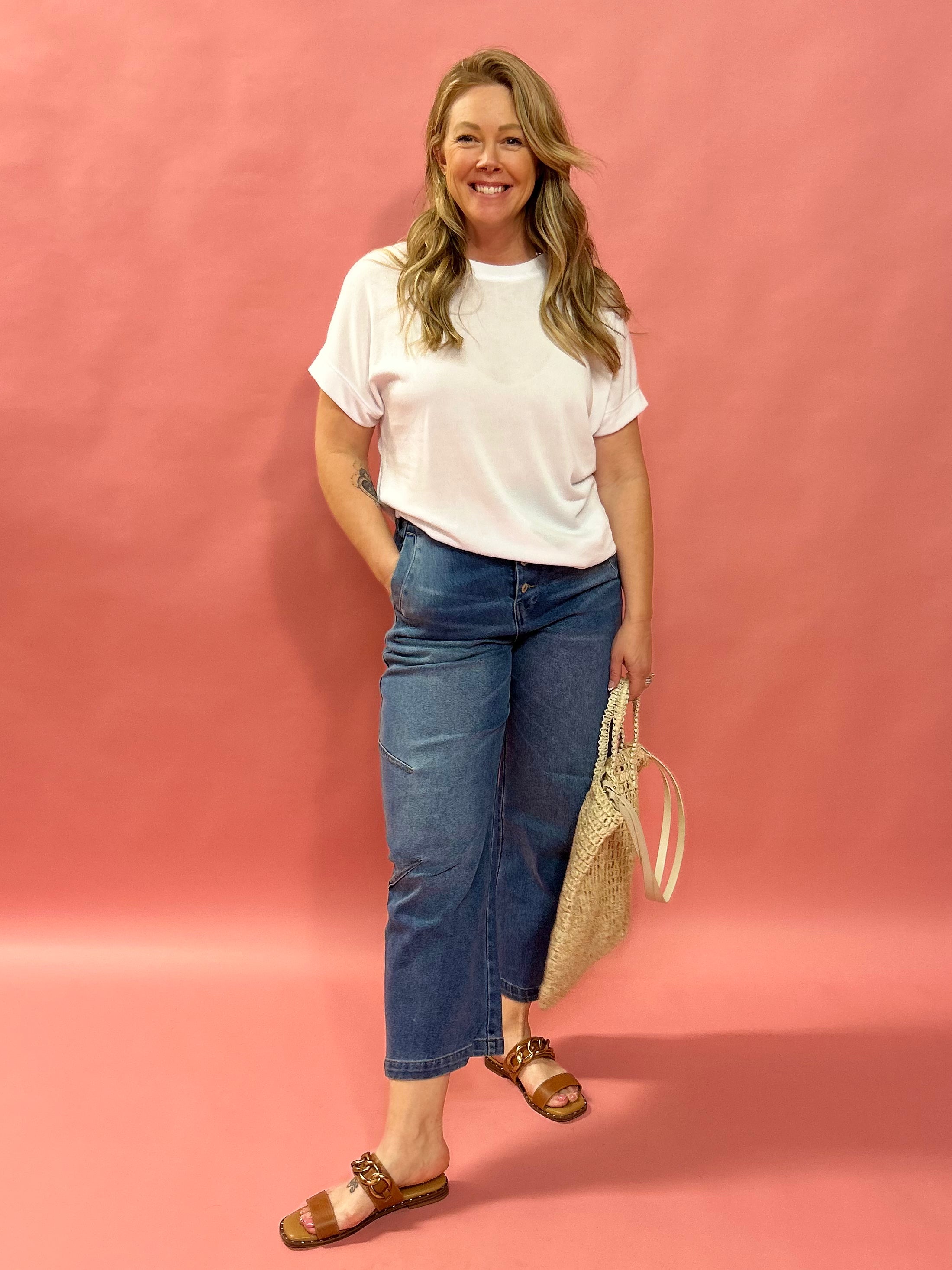 Easygoing Barrel Leg Denim – Light Wash