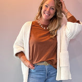 Edge-to-Edge Cozy Cardigan in Cream