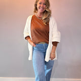 Edge-to-Edge Cozy Cardigan in Cream