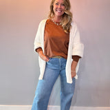 Edge-to-Edge Cozy Cardigan in Cream