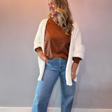 Edge-to-Edge Cozy Cardigan in Cream