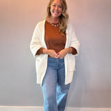 Edge-to-Edge Cozy Cardigan in Cream