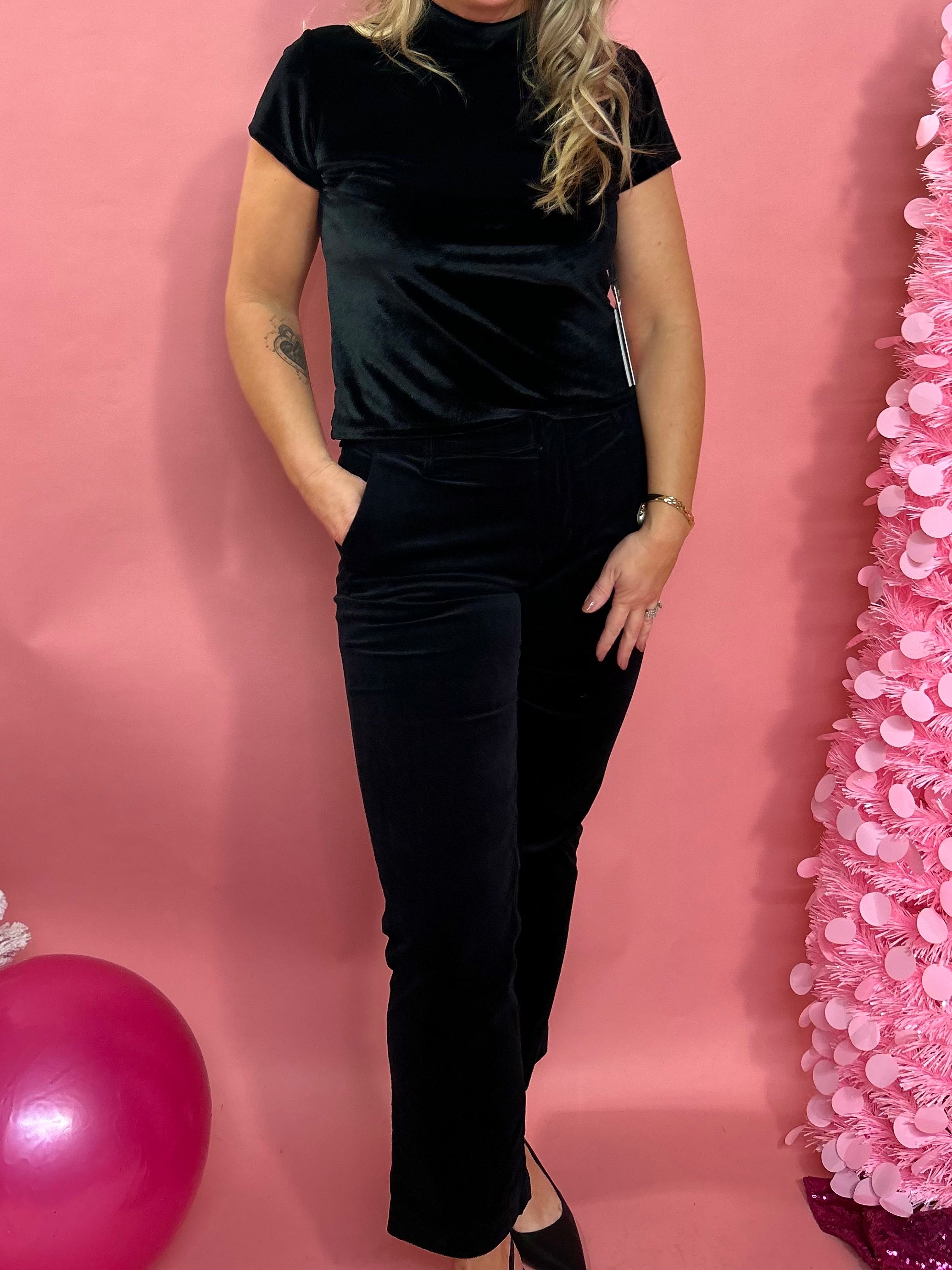 Elizabeth High Rise Velveteen Trouser