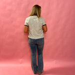 Everyday Ease Contrast Trim Crewneck Top