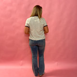 Everyday Ease Contrast Trim Crewneck Top