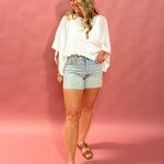 Everyday Hi-Rise Denim Short in Faded Indingo