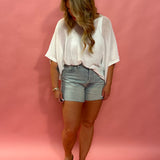 Everyday Hi-Rise Denim Short in Faded Indingo