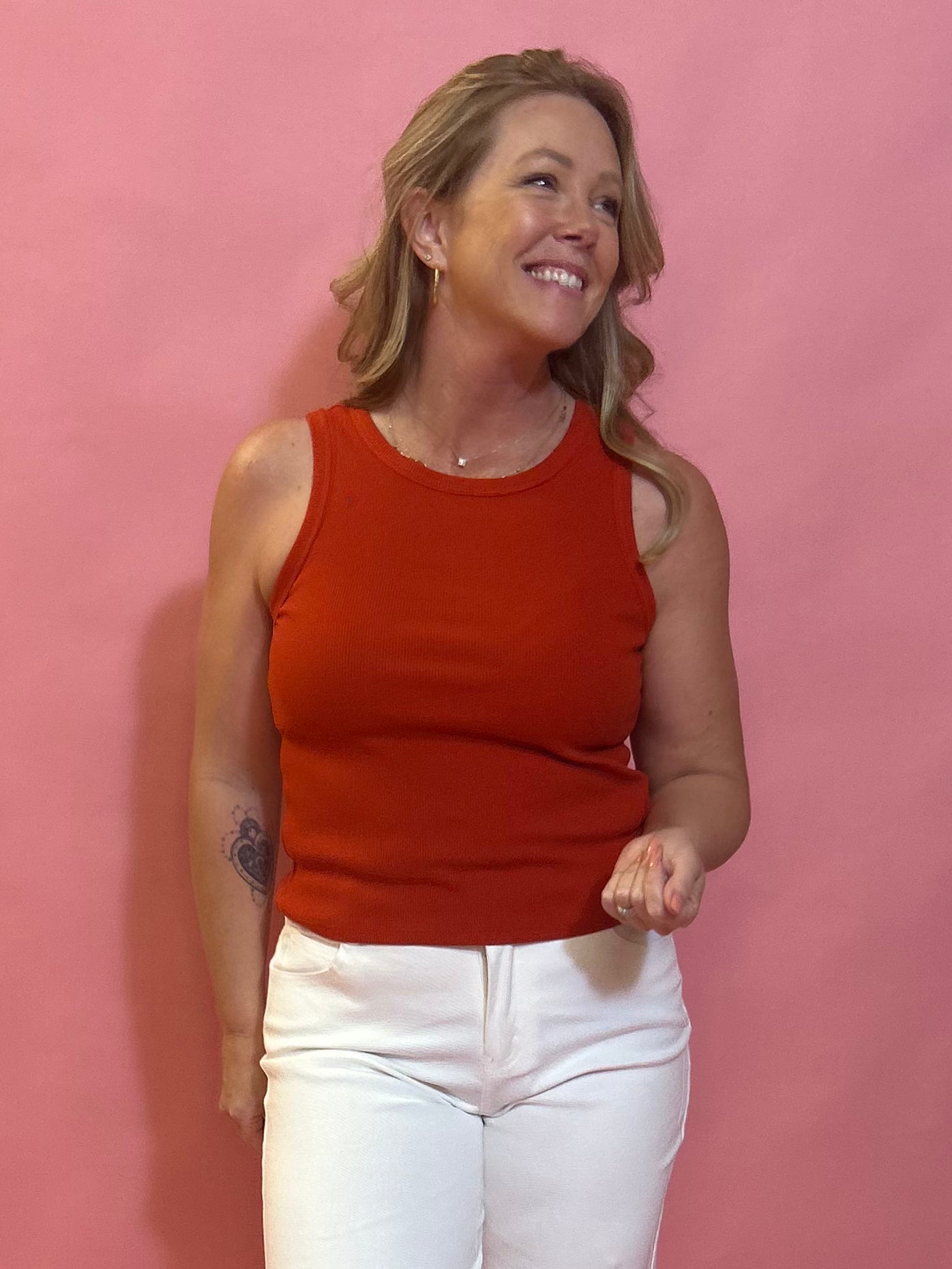 Hadley Tank in Cabana Red