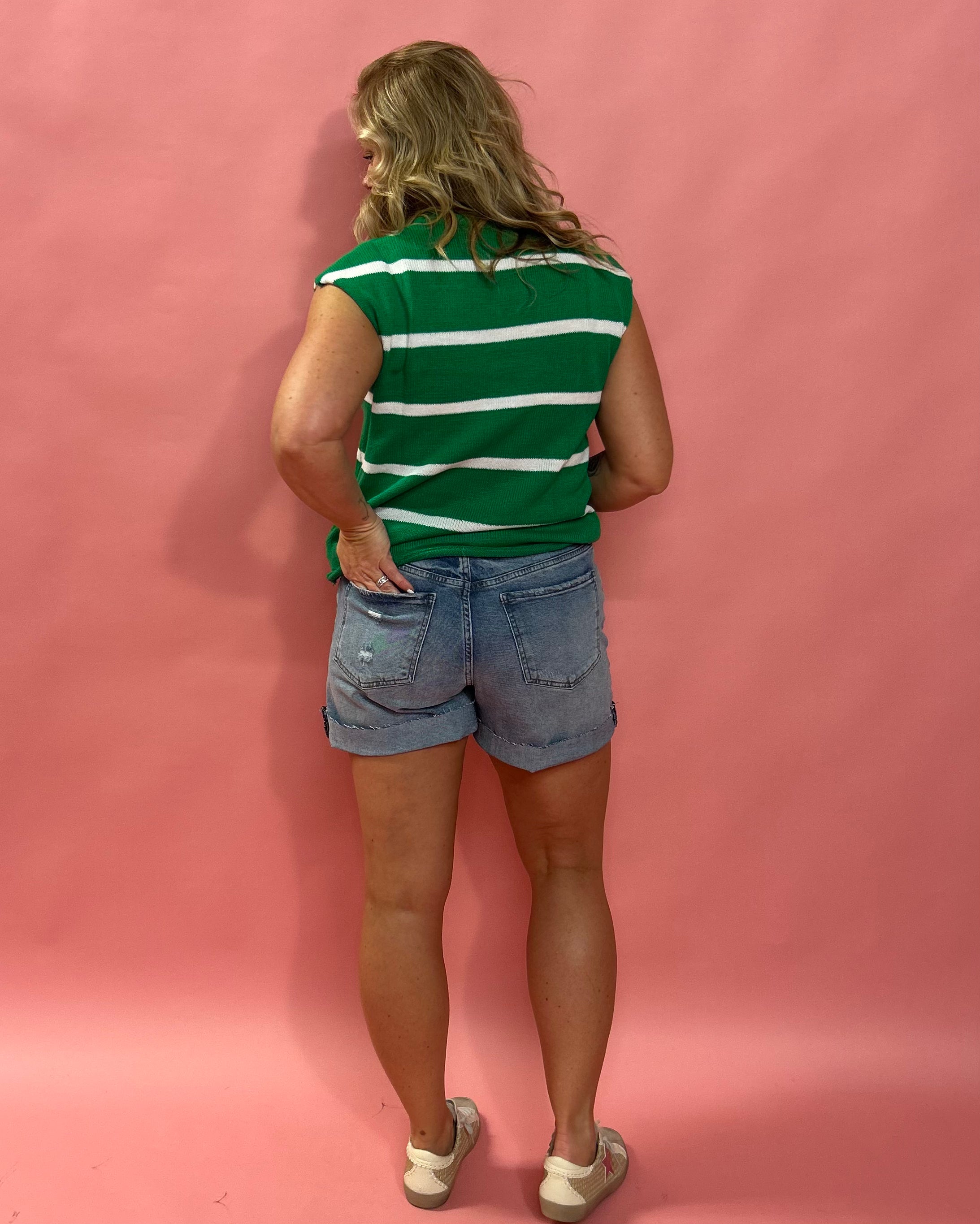 Hailey High Rise Short W/Raw Hem