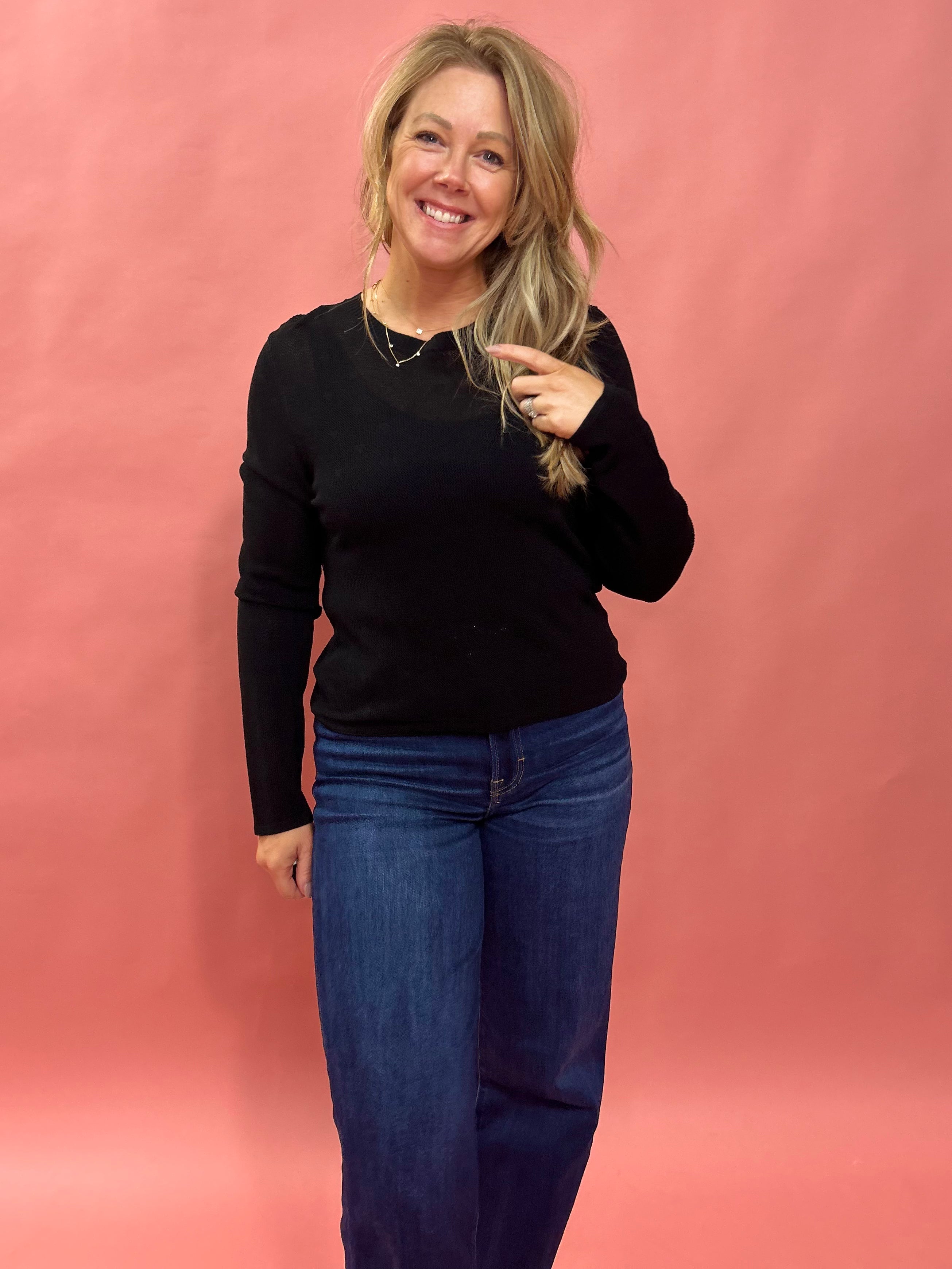 Heart of Hearts Sweater in Black