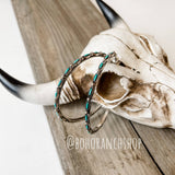 Hoop Turquoise Stone Earrings