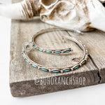 Hoop Turquoise Stone Earrings