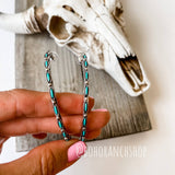 Hoop Turquoise Stone Earrings