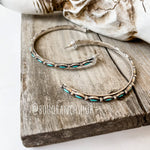 Hoop Turquoise Stone Earrings