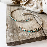 Hoop Turquoise Stone Earrings