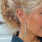 Hoop Turquoise Stone Earrings