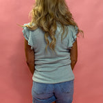 Jane High Rise Long Short w/Frayed Hem in Peaceful