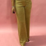 Luxe Drape Faux Suede Wide Leg Pants