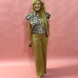 Luxe Drape Faux Suede Wide Leg Pants