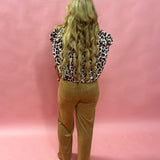 Luxe Drape Faux Suede Wide Leg Pants