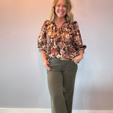 Meg HR Wid Leg in Olive